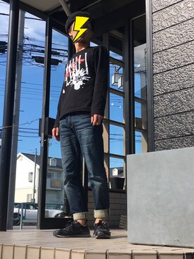 「NANO universe（ナノユニバース）のアイテム（ハンチング/ベレー帽）」を使った、TKさん（メンズ・166cm）の秋コーディネート