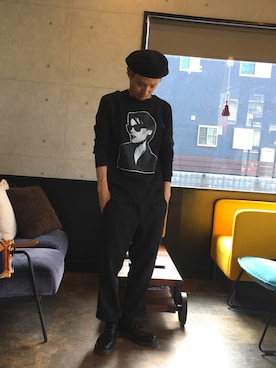 「ポールスミス」｜「アイテム（ハンチング/ベレー帽）」を使った、TKさん（メンズ・166cm）の春コーディネート