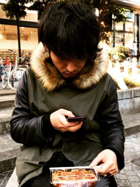 「VIRGOwearworks（ヴァルゴウェアワークス）のアイテム（ジャケット/アウター）」を使った、齋間充さん（メンズ・167cm）の冬コーディネート