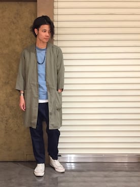 「アンクルパンツ」｜鈴木隆文さん（メンズ・178cm）の春コーディネート