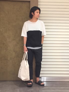 「HENRY&HENRY（ヘンリーアンドヘンリー）のアイテム」を使った、鈴木隆文さん（メンズ・178cm）の夏コーディネート