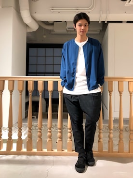 「RAGEBLUE（レイジブルー）のアイテム（その他アウター）」を使った、鈴木隆文さん（メンズ・178cm）の春コーディネート