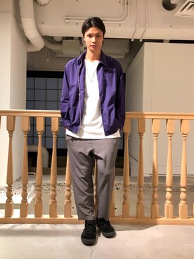 「RAGEBLUE（レイジブルー）のアイテム（その他アウター）」を使った、鈴木隆文さん（メンズ・178cm）の春コーディネート