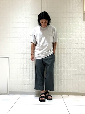 「RAGEBLUE（レイジブルー）のシリコンテンジクロングタンク/873711（タンクトップ）」を使った、鈴木隆文さん（メンズ・178cm）の夏コーディネート