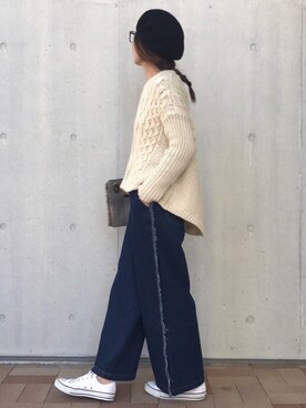 「ベレ女」｜ayaさん（レディース・161cm）の冬コーディネート