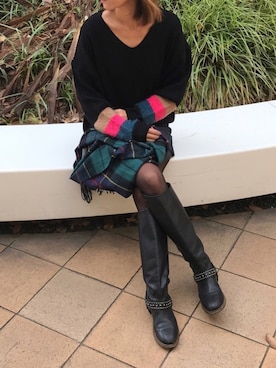 「Abercrombie&Fitch（アバークロンビーアンドフィッチ）のアイテム」を使った、ayaさん（レディース・161cm）の冬コーディネート
