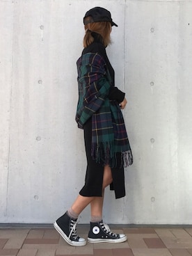 「キャップ女子」｜ayaさん（レディース・161cm）の冬コーディネート