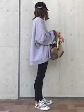 「トレーナー」｜ayaさん（レディース・161cm）の冬コーディネート