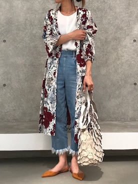 「ハイウエストデニム」｜ayaさん（レディース・161cm）の春コーディネート