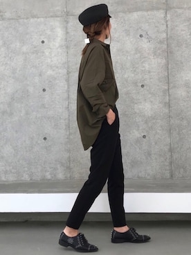 「スキッパーシャツ」｜ayaさん（レディース・161cm）の春コーディネート