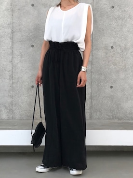 「H&M（エイチ・アンド・エム）のアイテム（ショルダーバッグ）」を使った、ayaさん（レディース・161cm）の春コーディネート