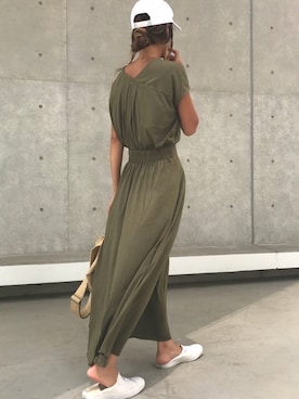 「H&M（エイチ・アンド・エム）のアイテム（帽子、ホワイト系）」を使った、ayaさん（レディース・161cm）の夏コーディネート