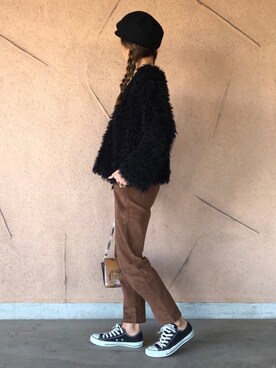「DSQUARED2（ディースクエアード）のアイテム」を使った、ayaさん（レディース・161cm）の冬コーディネート
