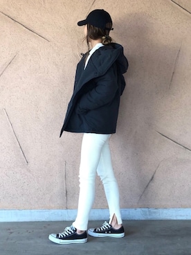 「アイテム（ダウンジャケット/コート、その他）」を使った、ayaさん（レディース・161cm）の冬コーディネート