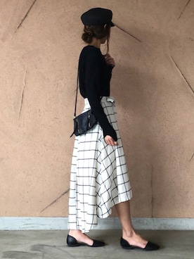 「H&M（エイチ・アンド・エム）のアイテム（ショルダーバッグ）」を使った、ayaさん（レディース・161cm）の冬コーディネート