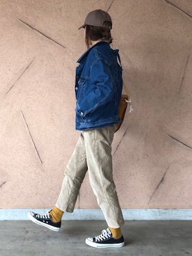 「キャップ女子」｜ayaさん（レディース・161cm）の春コーディネート