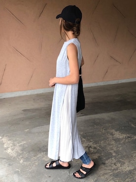 「SLY（スライ）のアイテム（デニムパンツ）」を使った、ayaさん（レディース・161cm）の春コーディネート