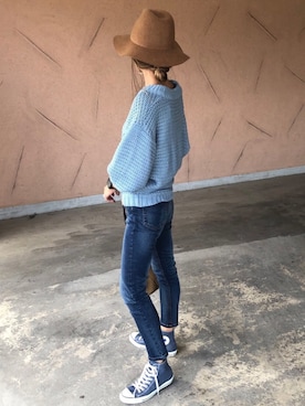 「コンバース ハイカット」｜ayaさん（レディース・161cm）の秋コーディネート