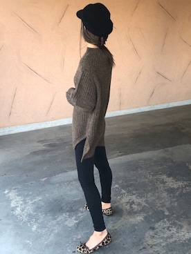 「スタッフセンバツ」｜「アイテム（バレエシューズ）」を使った、ayaさん（レディース・161cm）の秋コーディネート