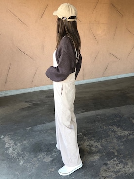 「キャップ女子」｜ayaさん（レディース・161cm）の冬コーディネート