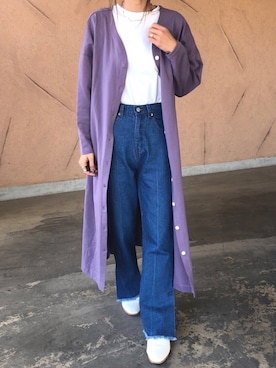 「フレアデニム」｜ayaさん（レディース・161cm）の春コーディネート