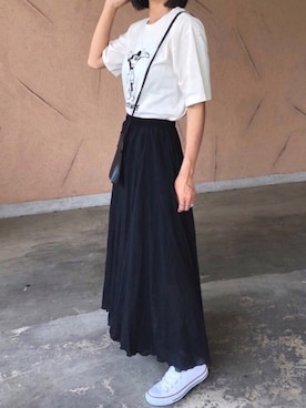 「アイテム（スカート、その他）」を使った、ayaさん（レディース・161cm）の春コーディネート