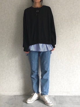 「アイテム（スウェット、その他）」を使った、ayaさん（レディース・161cm）の秋コーディネート