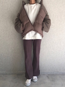 「アイテム（スウェット、その他）」を使った、ayaさん（レディース・161cm）の秋コーディネート