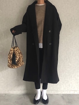 「アイテム（アンダーウェア）」を使った、ayaさん（レディース・161cm）の冬コーディネート