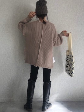 「14+（イチヨンプラス）のアイテム」を使った、ayaさん（レディース・161cm）の冬コーディネート