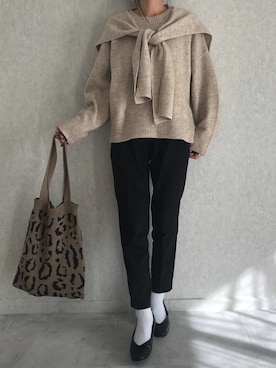 「アイテム（トートバッグ、その他）」を使った、ayaさん（レディース・161cm）の冬コーディネート