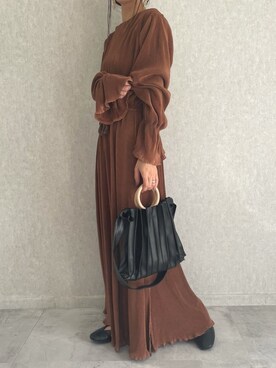 「チョコ色に染まれ」｜ayaさん（レディース・161cm）の冬コーディネート