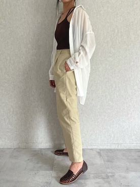 「アイテム（キャミソール、ブラック系）」を使った、ayaさん（レディース・161cm）の夏コーディネート