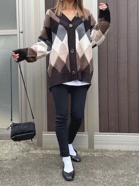 「GeeRA（ジーラ）のアイテム」を使った、ayaさん（レディース・161cm）の秋コーディネート