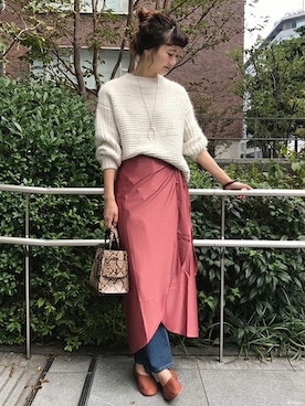 「ハイウエストデニム」｜MAIさん（レディース・170cm）の秋コーディネート