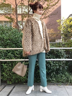 「スローブイエナ」｜「アイテム（ブルゾン）」を使った、MAIさん（レディース・170cm）の秋コーディネート