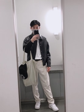 「RAGEBLUE（レイジブルー）のアイテム（パンツ）」を使った、Justinさん（メンズ・175cm）の春コーディネート