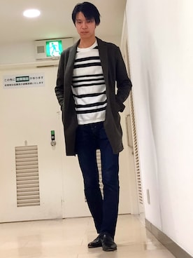 「BLACK LABEL CRESTBRIDGE（ブラックレーベル・クレストブリッジ）のアイテム（トップス）」を使った、Y.Takiseさん（メンズ・175cm）の冬コーディネート