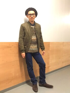 イオンモール幕張新都心ハイダウェイさん（メンズ・173cm）の冬コーディネート