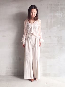 「HELIOPOLE（エリオポール）のアイテム（パンツ）」を使った、hayashiさん（レディース・153cm）の冬コーディネート