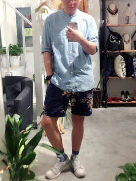 「SCOTCH & SODA（スコッチ アンド ソーダ）のアイテム（カーゴパンツ）」を使った、yokahahaさん（メンズ・173cm）の夏コーディネート
