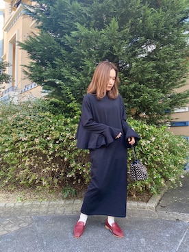 「SUPERTHANKS」｜「アイテム（シューズ）」を使った、RINAさん（レディース・153cm）の秋コーディネート