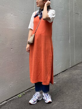 Ciaopanic チャオパニックのワンピース ドレス オレンジ 橙色系 コーディネート Zozotown