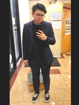 「TOPMAN（トップマン）のアイテム（フォーマルスーツ/小物）」を使った、snappykenzoさん（メンズ・160cm）の冬コーディネート
