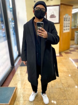 「asos（エイソス）のアイテム（ジャケット/アウター）」を使った、snappykenzoさん（メンズ・160cm）の冬コーディネート