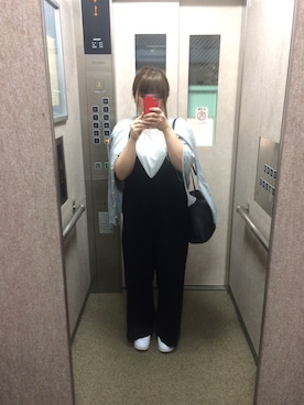 「大阪」｜「アイテム（オールインワン・サロペット）」を使った、くぅちゃんさん（レディース・152cm）の夏コーディネート