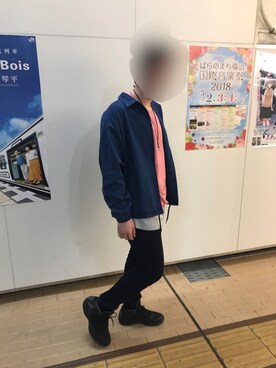 「RAGEBLUE（レイジブルー）のアイテム（その他アウター）」を使った、おかさん（メンズ・170cm）の春コーディネート