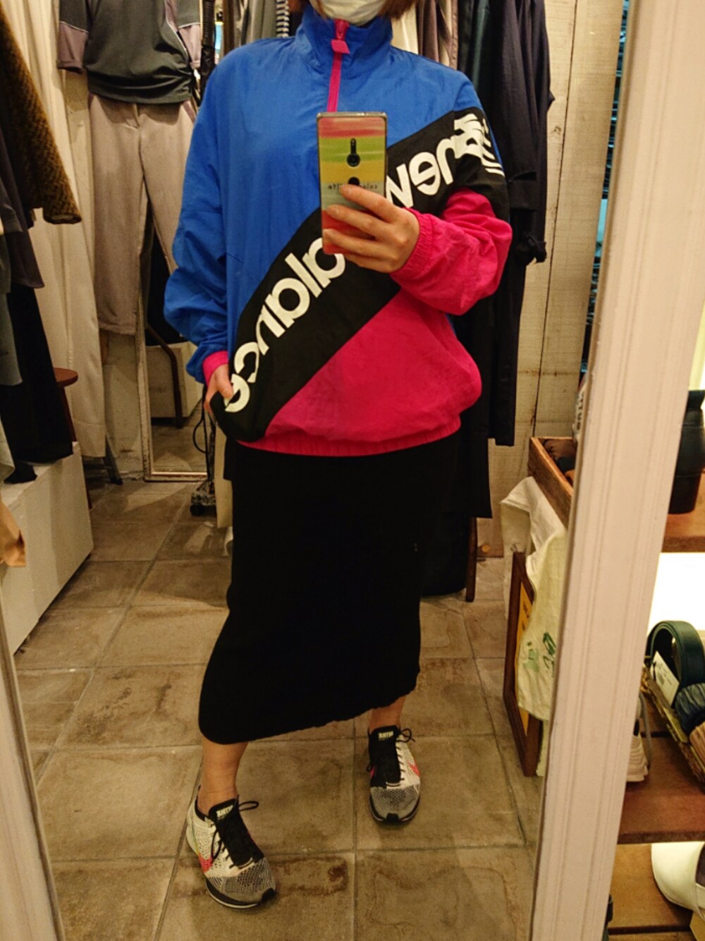 「no brandのアイテム（スカート、ブラック系）」を使った、bubimiteさん（レディース・151cm）の春コーディネートの1枚目の写真