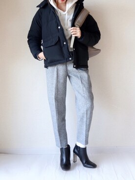 Celine セリーヌ のブーツ ブラック系 を使った人気ファッションコーディネート 髪型 ロングヘアー Wear