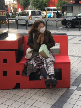 「アイテム（ブルゾン）」を使った、ちぱさん（レディース・160cm・30代）の冬コーディネート